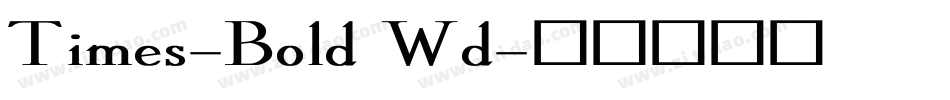 Times-Bold Wd字体转换